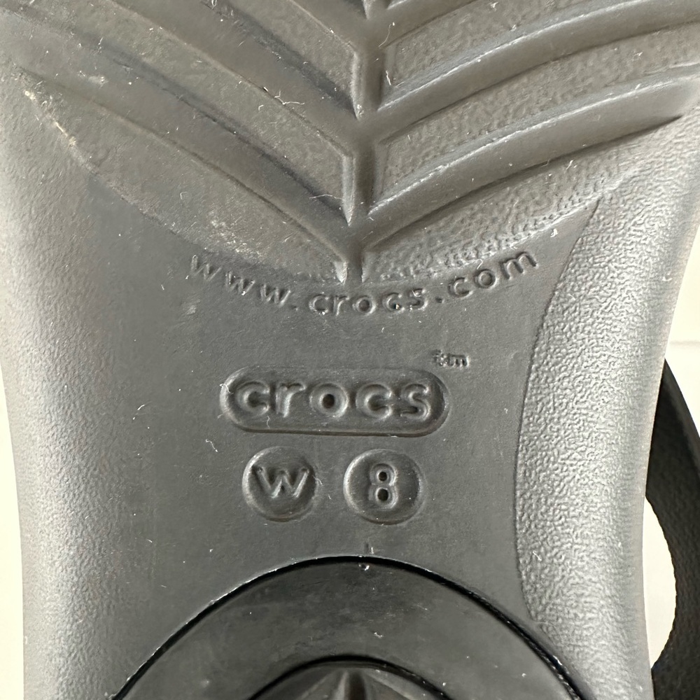 CROCS Serena Black Women's Open-Toe Slingback Sandals - Picture 10 of 11